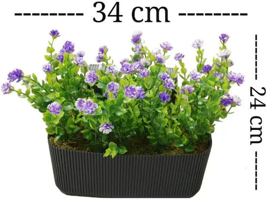 SteweHome Dekorative künstliche Blumen Topfpflanze Anhängung Geländer Balkon Simsir Anthrazit SteweHome Dekorative künstliche Blumen Topfpflanze Anhängung Geländer Balkon Simsir Anthrazit