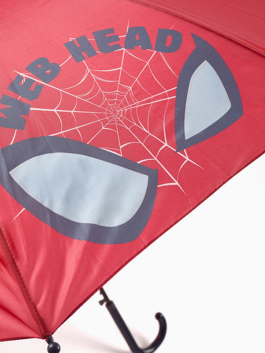 Zippy Παιδική Ομπρέλα Μπαστούνι Spiderman Κόκκινη