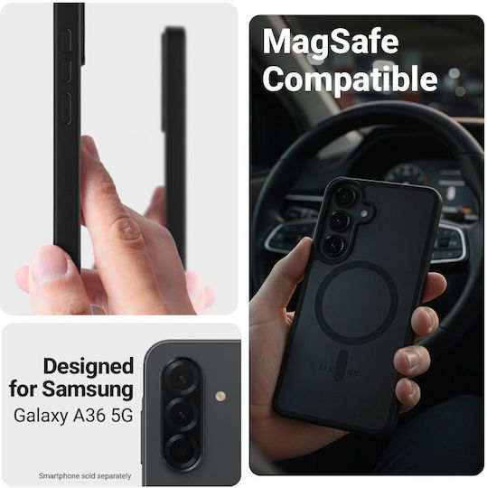 Crong Hybrid Matte Magnetic Magsafe Case Samsung Galaxy A36 Black Crghmmsga36blk