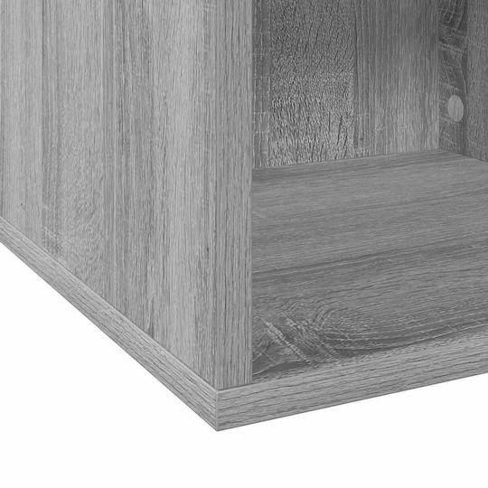 vidaXL Vinyl Record Album Box 2 pcs Grey Sonoma 37 x 36,5 x 38 cm
