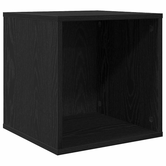 Vidaxl Кутия за Албуми за Винили Черен Дъб 37 X 36,5 X 38 См