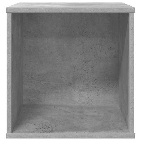 Vidaxl Кутия за Албуми за Винили в Сив Цвят Бетон 37 x 36,5 x 38 См