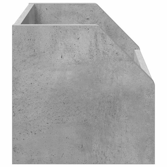 vidaXL Vinyl Album Box 2 Pcs Concrete Grey 38 x 30 x 29 cm
