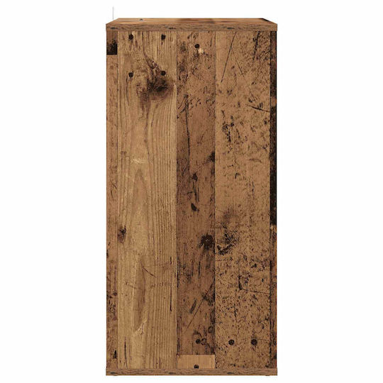vidaXL Vinyl Record Cabinet Oak Wood 44,5x36,5x74,5 cm 1 pc