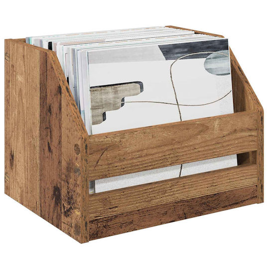 vidaXL Vinyl Album Box 2 Pcs Oak Wood 38 x 30 x 29 cm