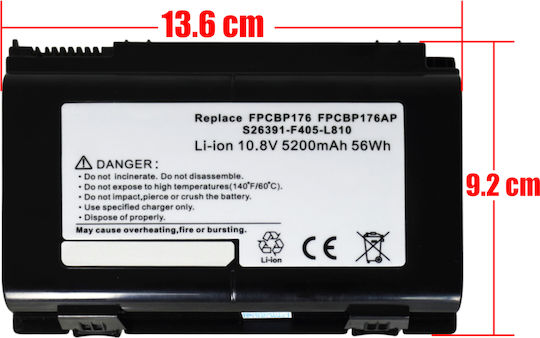 Съвместима Батерия за Fujitsu LifeBook Fujitsu Lifebook E8410 E8420 Ah550 Nh570 N7010 с 5200mAh