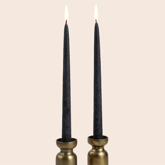 SteweHome Lumânare Decorativă Gri 2.2x30cm 2 Bucăți