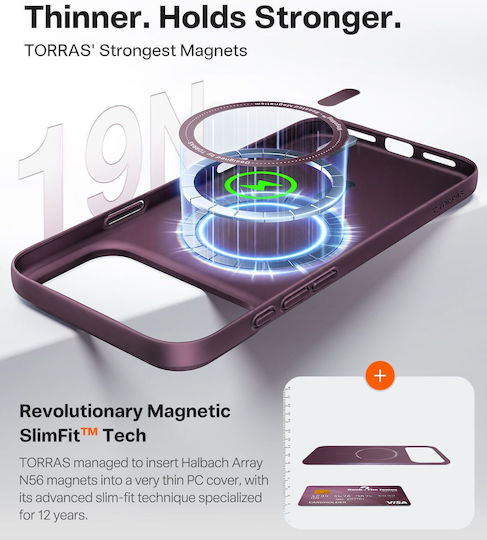 Torras Originfit Magsafe Lila Handyhülle Für Iphone 18 Pro Max/17 Pro Max