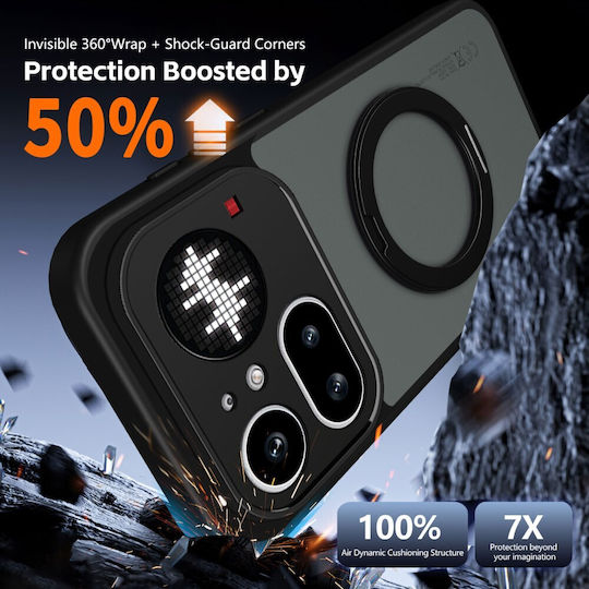 Θήκη Nothing Phone 4a Pro 5g Oem Σκληρή Πλάτη Pc+tpu Μαύρο Stand