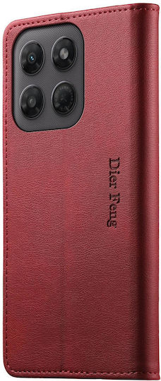 Motorola Edge 70 Fusion 5g Case Dierfeng Leather Wallet Red