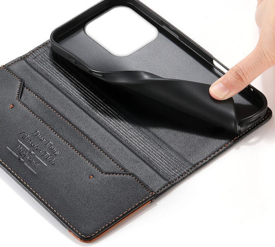 Motorola Edge 70 Fusion 5g Case Dierfeng Strong Magnetic Leather Wallet Black
