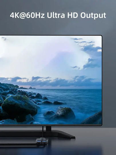Cabletime HDMI-Schalter Ct-hs4k-2g 2 1 4k/60hz Bidirektional Grau