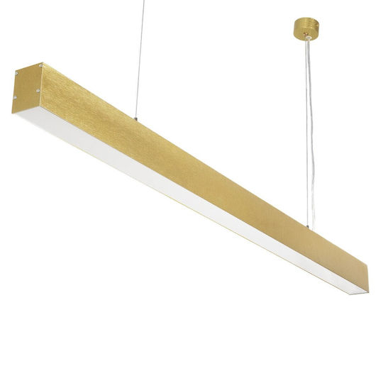 kelvo LED Commercial Linear Ceiling Lighting 72W Warm White IP20 with Adjustable Intensity L120xH7cm