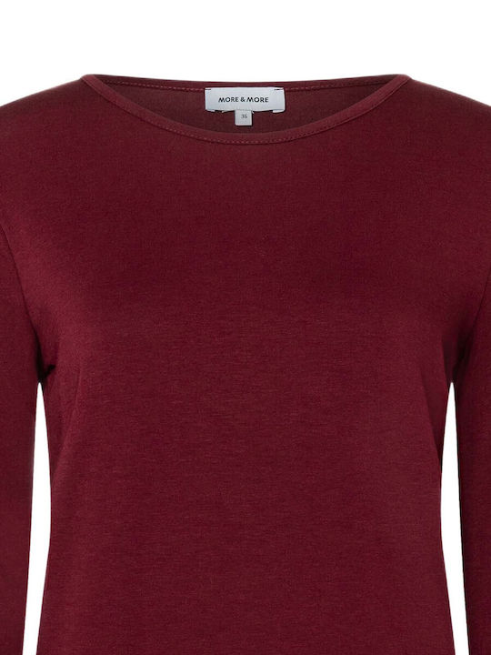 MORE & MORE Women's Burgundy Blouse