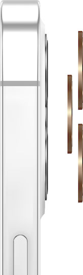 Zanaé Protecție Cameră iPhone 12 Pro din Sticlă Temperată și Aluminiu Auriu