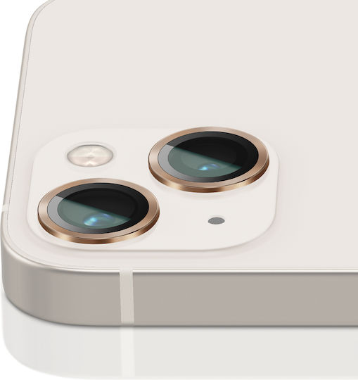 Zanaé Protecție Cameră iPhone 13 13 Mini Sticlă Temperată Aluminiu Auriu