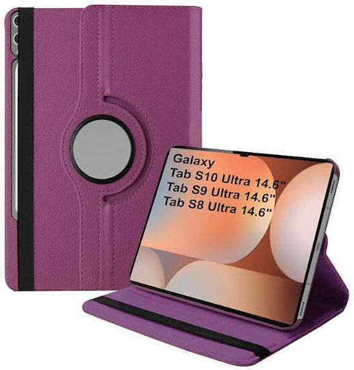 Smart Book Case 360° Въртящ се калъф Samsung Galaxy Tab S11 Ultra 14.6" Лилав