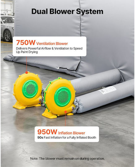 Vevor Vehicle Paint Booth with Blowers