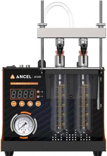 Тестер и почистващ препарат за инжектори за мотоциклети Ancel Jc200 6v/12v 100-9900 Rpm Тест за уплътнение и атомизация Дигитален екран