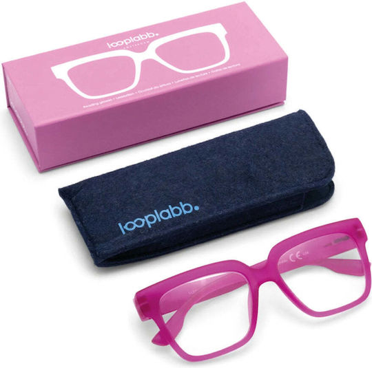Looplabb Lesebrillen +3.00 in Rosa Farbe