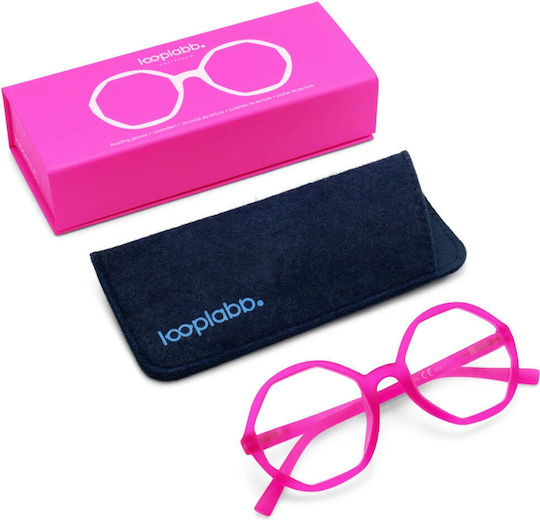 Looplabb Lesebrillen +2.00 in Rosa Farbe