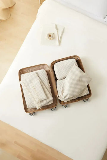 SteweHome Set Organizer-Koffer Baumwolle Muster Karo Set 6 Stück 32x25x25 cm