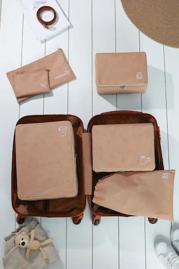 SteweHome Set de Organizatoare de Depozitare pentru Valiză Călătorii 6 Bucăți Poliester 25x40 Cm