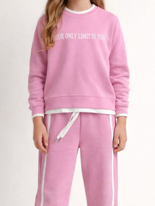 Kids Sweatpants Set Pink
