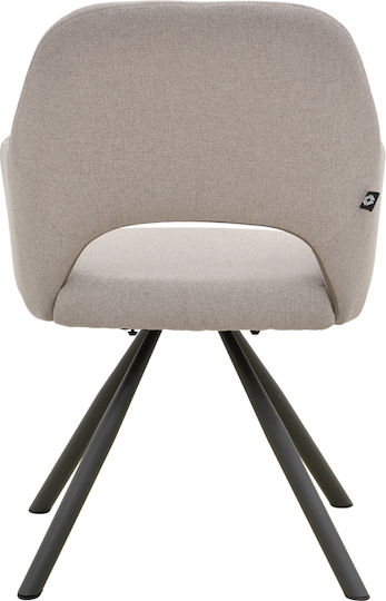 Dining Chair with Fabric Upholstery Grey 59x58x87cm