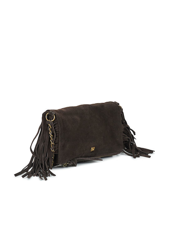 Women's Suede Brown Shoulder Bag