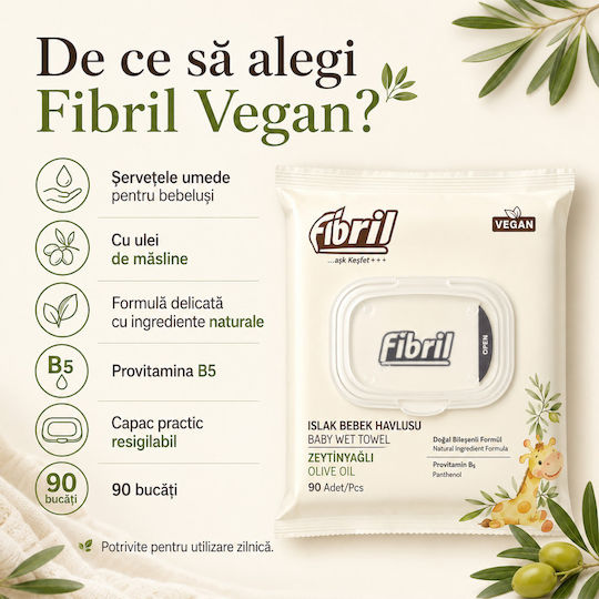 Fibril Fibril Baby-Feuchttücher Duftfrei & Parabene frei 90 Stück