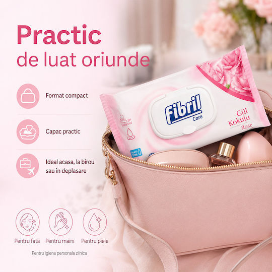 Fibril Șervețele Umede Bebe Fără Alcool și Parabeni 120 Bucăți