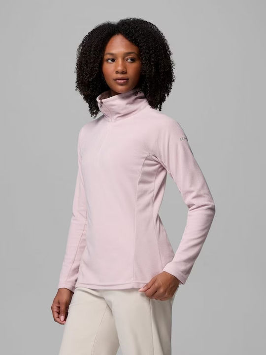 Glacial Iv 1/2 Bluză Damă din Polar cu Fermoar Mineral Pink