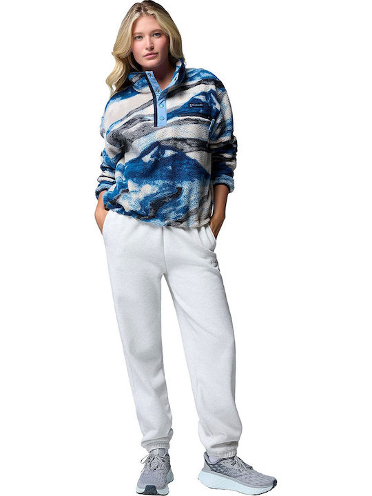 Helvetia Ii Printed Winter Women's Fleece Blouse Ecru