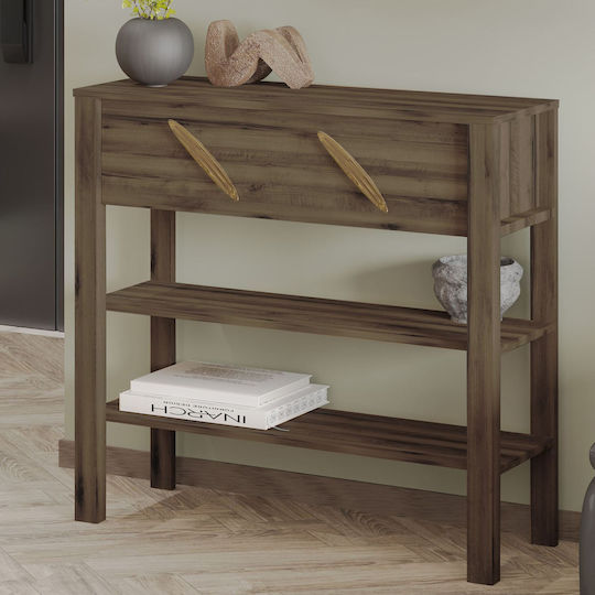 Henric Wooden Console Antique Walnut L90xW30xH85cm
