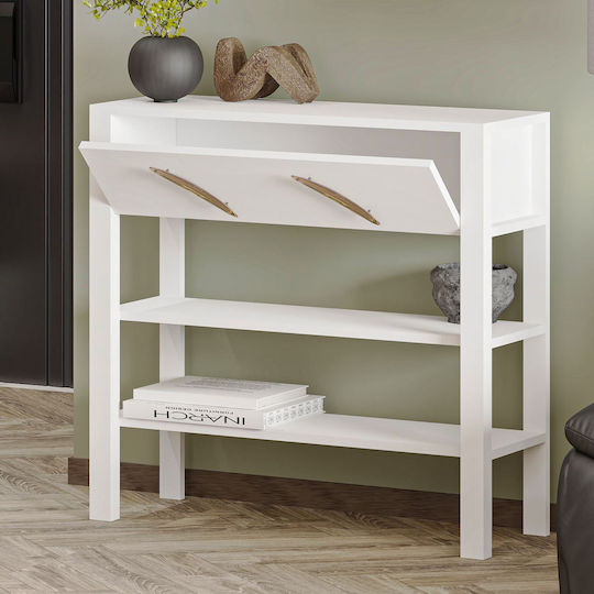 Henric Wooden Console White L90xW30xH85cm