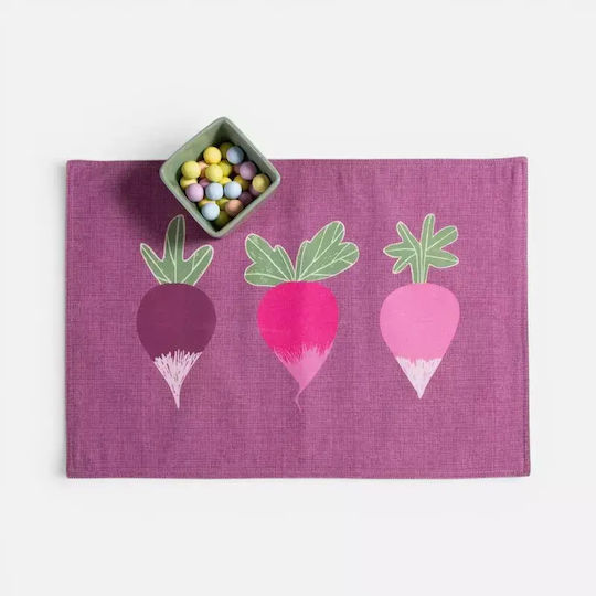 Nef-Nef Homeware Radish Tischsets Stoff Lila 48x33cm