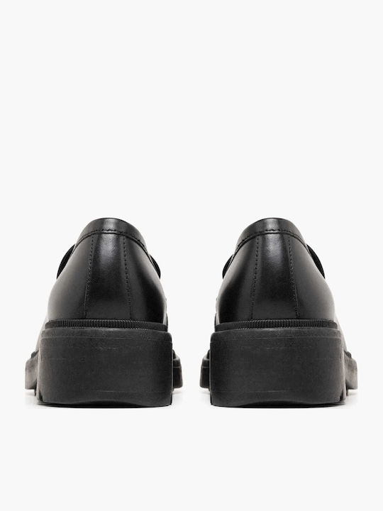 Δερμάτινα Γυναικεία Loafers σε Μαύρο Χρώμα