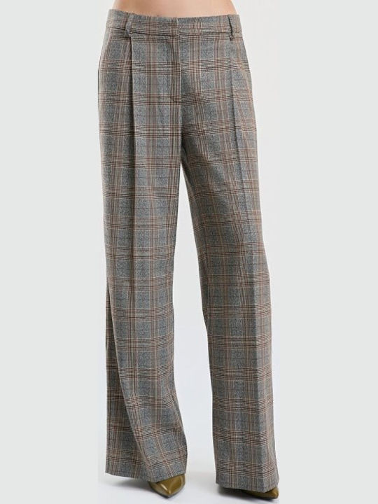 Damen Hochbund Pantaloons in Lose Passform Geprüft Grau