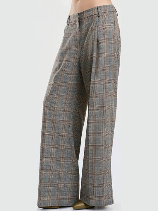 Damen Hochbund Pantaloons in Lose Passform Geprüft Grau