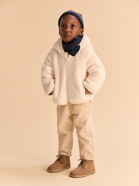 Kids Casual Short Jacket with Hood Blue