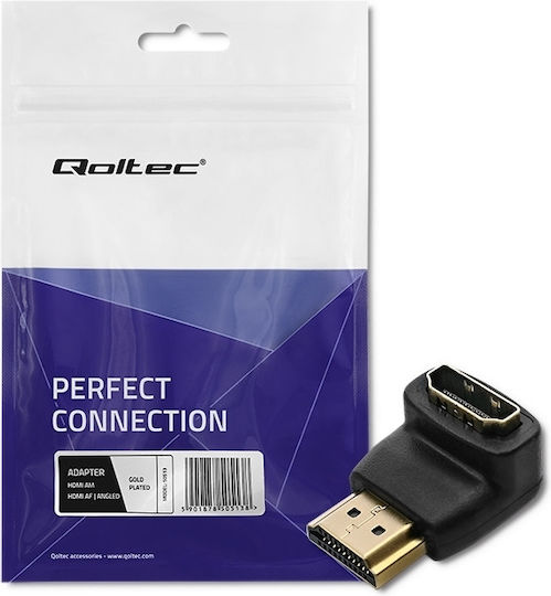 Qoltec Конвертор HDMI / Ethernet Женски в HDMI / Ethernet Мъжки