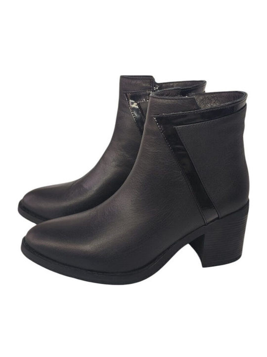 Leather Women's Ankle Boots Black