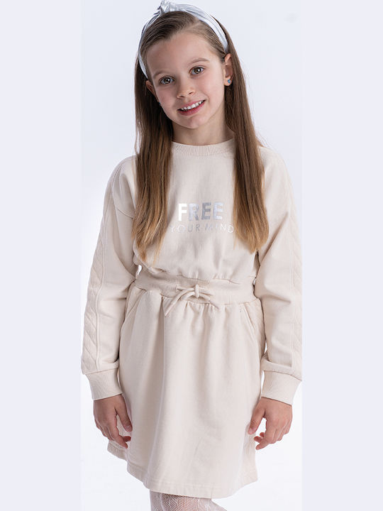 Rochie De Fete Din Fleece Cu Mânecă Lungă Trandafiliu