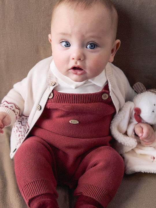 Mayoral Set Onesie with Pants Plum