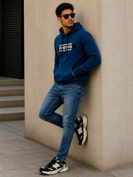 Pantaloni de blugi pentru bărbați Albastru decolorat