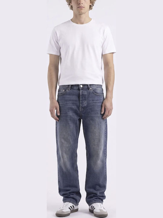 Men's Vintage Dark Blue Denim Jeans Pants