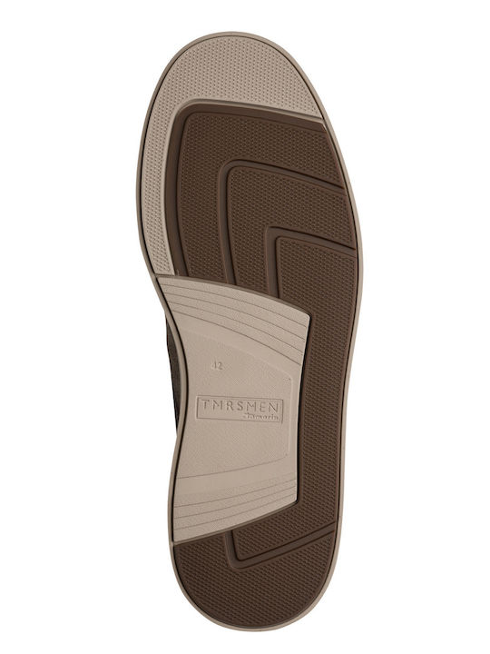 Lässige Herrenstiefel aus Leder in Braun