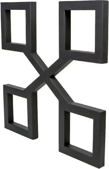 Picior Metalic de Mobilier 2 buc Potrivit pentru Masă / Măsuță 70x72cm Negru