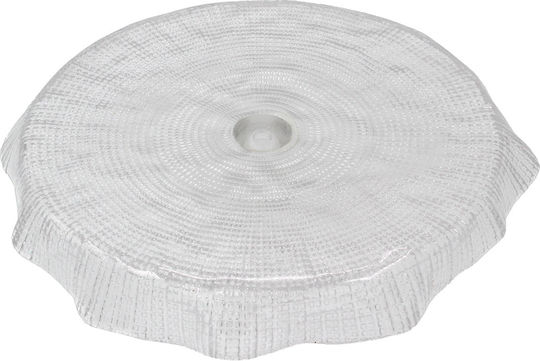 Keskor Decorative Glass Transparent Platter 28x28x8cm